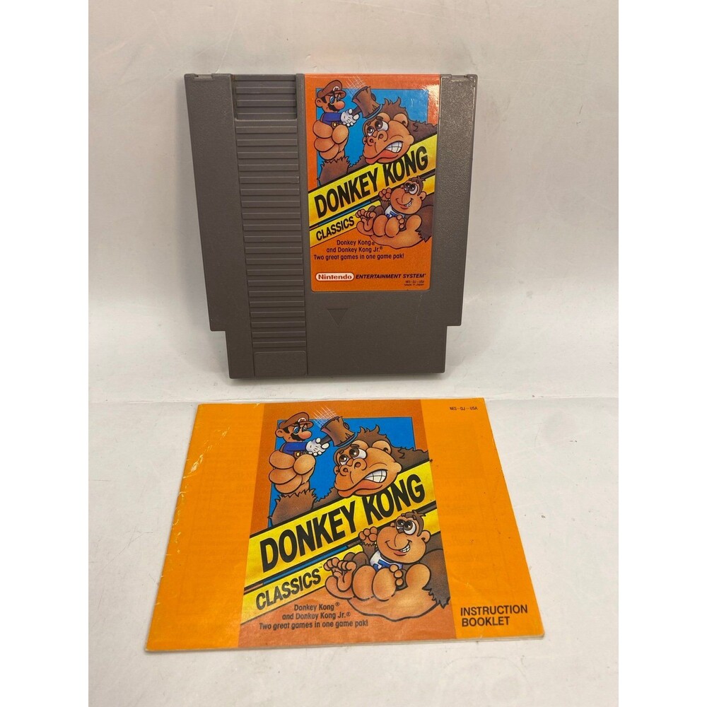 Donkey Kong Classics (Nintendo NES, 1988) w instruction manual booklet